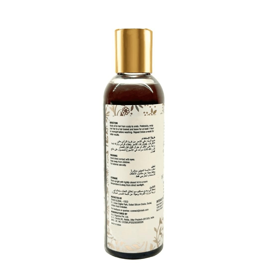 Herbal Hair Oil | Semi-Filtered Formula with Rosemary, Bhringraj, Amla, Hibiscus, Kalonji, Argan & Jojoba Oils | 200ml
